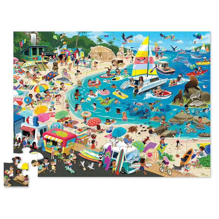 Crocodile Creek Day At The Beach 48-Piece Jigsaw Puzzle - Image 2