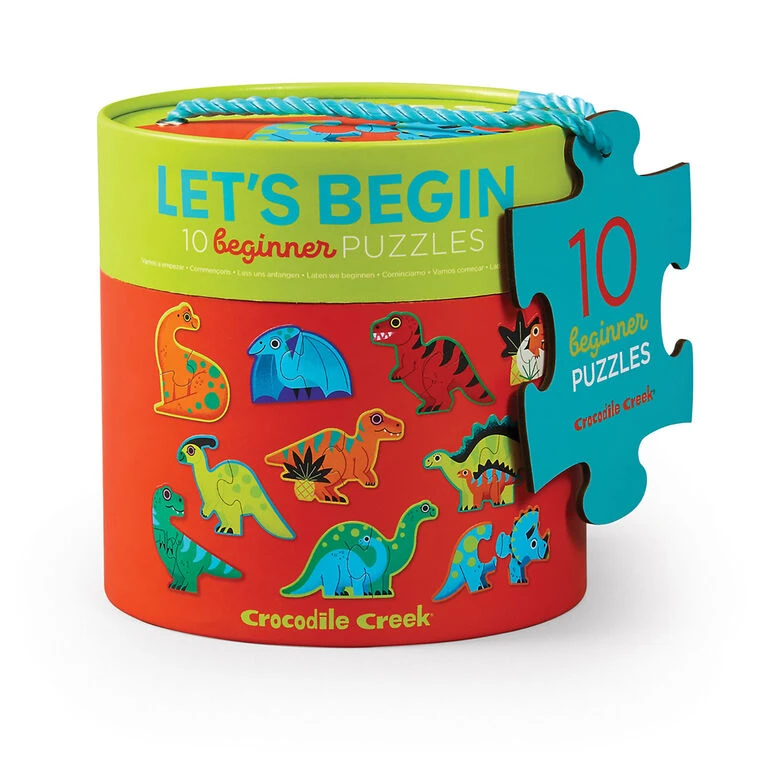 Crocodile Creek Dinosaurs 2-Piece Beginner Puzzles For Kids, Set Of 10 - Image 2