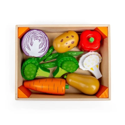 Bigjigs Toys Veg Crate Wooden Role Play Toy - Image 4