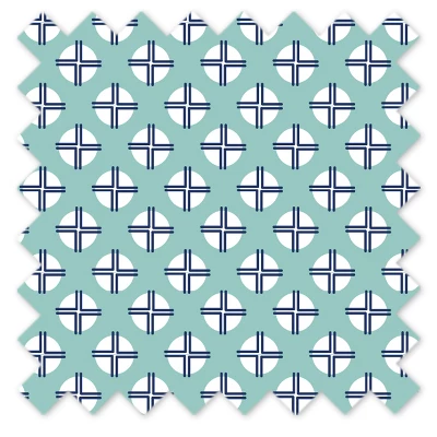 Bacati - Noah Boys Mint Navy Play Tent For Kids/Toddlers, 100% Cotton Percale Fabric Cover - Image 9