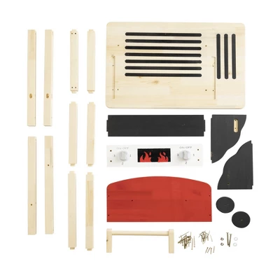 HearthSong Junior Grill Master's Pretend Play Wooden BBQ Grill Set With Accessories - Image 12