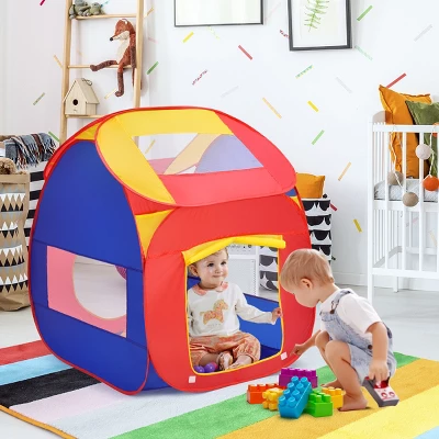Costway Portable Kid Baby Play House Indoor Outdoor Toy Tent Game Playhut With 100 Balls - Image 9