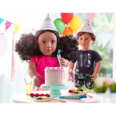 Our Generation Party Time Birthday Sweets Table Accessory Set For 18" Dolls