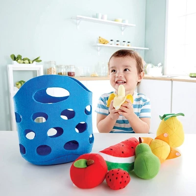 Hape Toddler Felt Fruit & Bread Baskets - Set Of 2 - Image 2