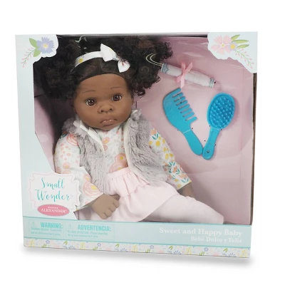 Madame Alexander 18" Small Wonders Sweet & Happy Baby Beauty Time- Gray Vest - Image 3