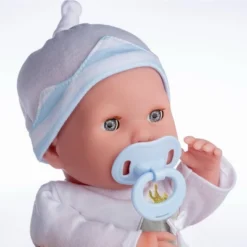 JC Toys Berenguer Boutique 10 Piece Gift Set Blue 15" Realistic Soft Body Baby Doll - Open/Close Eyes