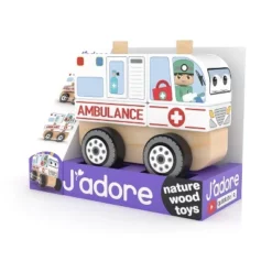 J’adore Ambulance Wooden Stacking Toy