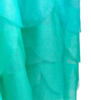 HearthSong Mermaid Blue Scalloped Gauze Canopy With LED Lights And Decorative Applique And Cute Shells And Starfish - Image 13