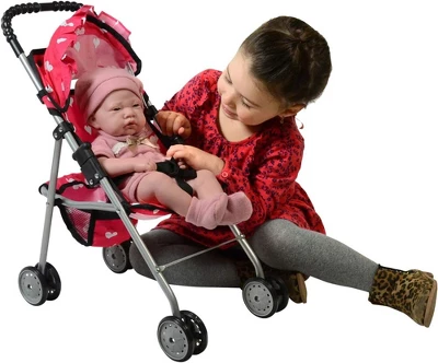 The New York Doll Collection Baby Doll Stroller - My First Toy Stroller For Kids - Image 4