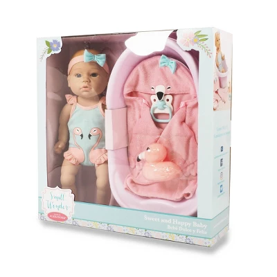 Madame Alexander 14" Small Wonders Sweet & Happy Baby Bath Set - Image 5