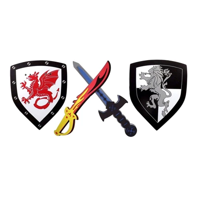 Insten 2 Pack Play Foam Swords & Shields For Kids, Pretend Ninja Warrior Or Knight - Image 5