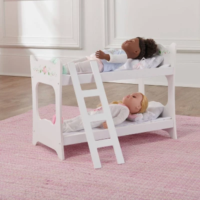 Badger Basket White Rose 18" Doll Bunk Bed - Image 3