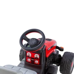 Peg Perego 6V Case Lil Tractor With Trailer Powered Ride-On - Red