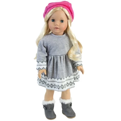 Sophia’s Doll Dress, Leggings, Hat, And Scarf Set For 18" Dolls - Image 2