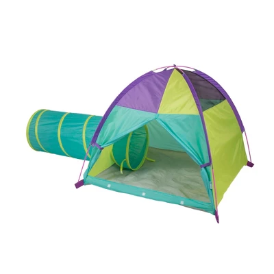 Pacific Play Tents Kids Neon Hide-Me Tent & Tunnel Combo - Image 2