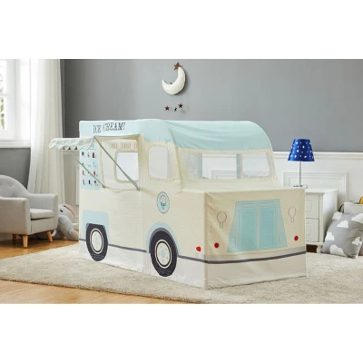 Wonder&Wise Indoor 59 X 32 X 40 Inch Childrens Kids Cotton Fabric Ice Cream Truck Pretend Play House Tent For Toddlers Ages 3 Years Old And Older - Image 2