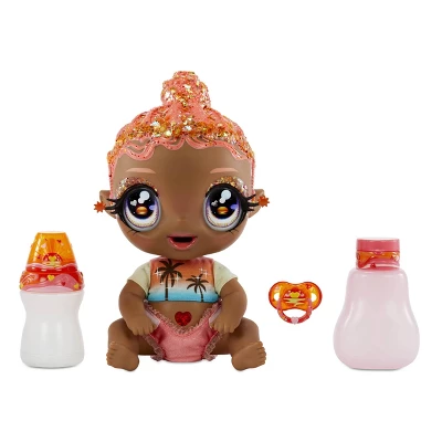 Glitter Babyz Solana Sunburst With 3 Magical Color Changes Baby Doll - Coral Pink Hair - Image 2