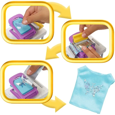 Barbie Make & Sell Boutique Playset With Brunette Doll, Foil Design Tools, Clothes & Accessories - Image 2