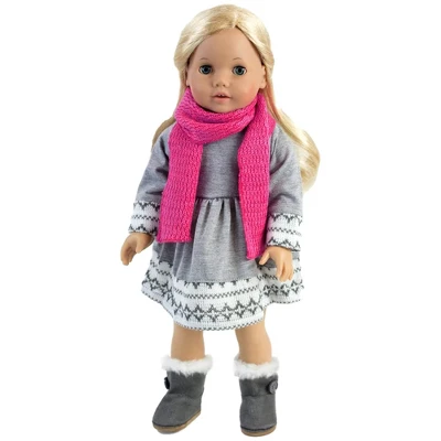 Sophia’s Doll Dress, Leggings, Hat, And Scarf Set For 18" Dolls - Image 6