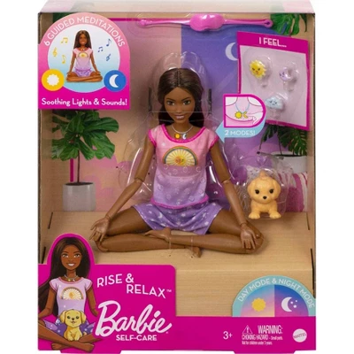 Barbie Self-Care Rise & Relax Doll With Gray Puppy - Image 5