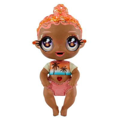 Glitter Babyz Solana Sunburst With 3 Magical Color Changes Baby Doll - Coral Pink Hair - Image 3