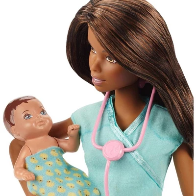 Barbie Baby Doctor Playset With Brunette Doll, 2 Infant Dolls, Exam Table And Accessories - Image 2