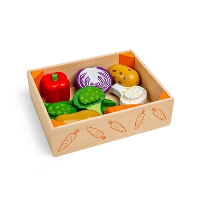 Bigjigs Toys Veg Crate Wooden Role Play Toy - Image 7
