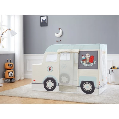 Wonder&Wise Indoor 59 X 32 X 40 Inch Childrens Kids Cotton Fabric Ice Cream Truck Pretend Play House Tent For Toddlers Ages 3 Years Old And Older - Image 3