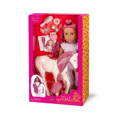 Our Generation Estra & Delta 18" Doll & Foal Hair Play Set - Image 6
