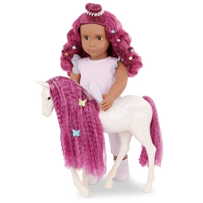 Our Generation Estra & Delta 18" Doll & Foal Hair Play Set - Image 2