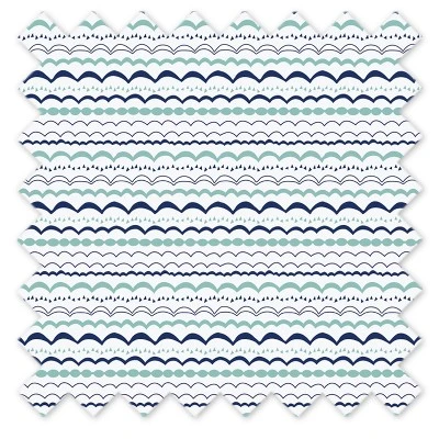 Bacati - Noah Boys Mint Navy Play Tent For Kids/Toddlers, 100% Cotton Percale Fabric Cover - Image 8