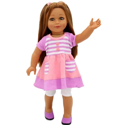 Playtime By Eimmie 18 Inch Doll With Clothing And Backpack Case Allie - Image 4
