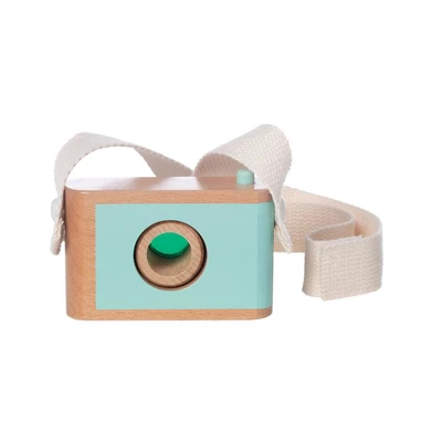 Manhattan Toy Natural Historian Wooden Camera Pretend Time Play With Clear, Green And Kaleidoscope Lenses - Image 7