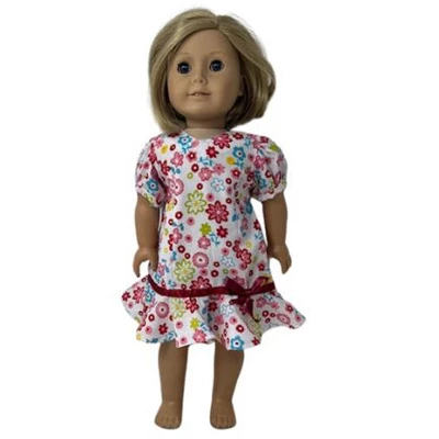Doll Clothes Superstore Size 16 Matching Girl And Doll Red Flower Dresses - Image 2