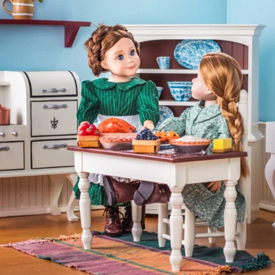 The Queen's Treasures 18 In Doll Fully Wooden Kitchen Table And Two Chairs - Image 4