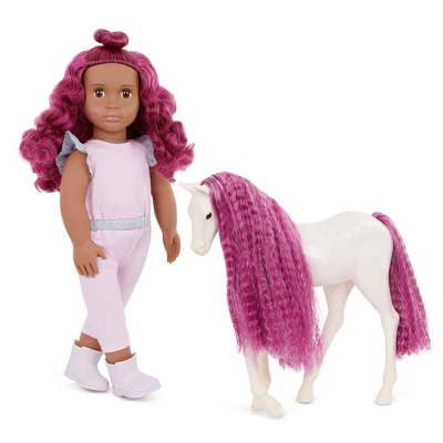 Our Generation Estra & Delta 18" Doll & Foal Hair Play Set - Image 5