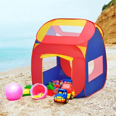 Costway Portable Kid Baby Play House Indoor Outdoor Toy Tent Game Playhut With 100 Balls - Image 4