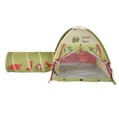 Pacific Play Tents Kids Jungle Safari Play Tent And Tunnel Set Combo 4' X 4'