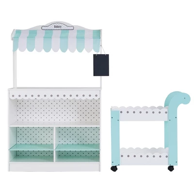Teamson Kids My Dream Bakery Shop Dessert Stand White / Mint TD-13003A - Image 10