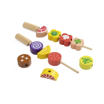 HearthSong Junior Grill Master's Pretend Play Wooden BBQ Grill Set With Accessories - Image 11