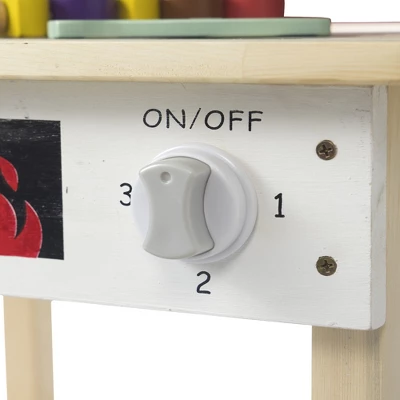 HearthSong Junior Grill Master's Pretend Play Wooden BBQ Grill Set With Accessories - Image 7