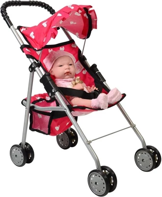 The New York Doll Collection Baby Doll Stroller - My First Toy Stroller For Kids - Image 3