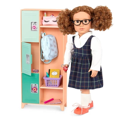 Our Generation Classroom Cool School Locker Accessory Set For 18" Dolls