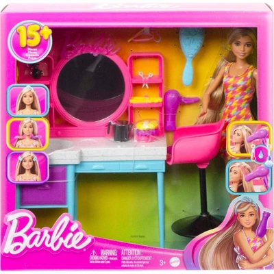 Barbie Doll And Hair Salon Playset, Color-Change Hair - Image 5