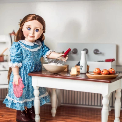 The Queen's Treasures 18 In Doll Fully Wooden Kitchen Table And Two Chairs - Image 2