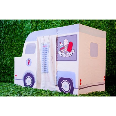 Wonder&Wise Indoor 59 X 32 X 40 Inch Childrens Kids Cotton Fabric Ice Cream Truck Pretend Play House Tent For Toddlers Ages 3 Years Old And Older - Image 4