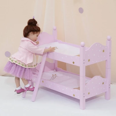 Olivia's Little World - Twinkle Stars Princess 18" Doll Double Bunk Bed - Image 2