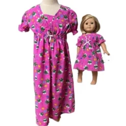 Doll Clothes Superstore Size 5 Matching Girl And Doll Frog Print Nightgowns