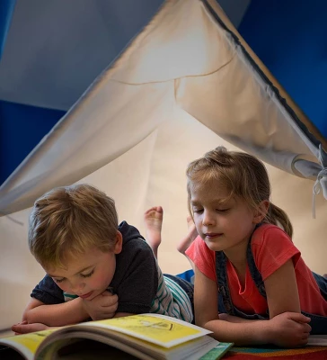 HearthSong - 4' Light-Up Fabric Play Tent With Sewn-in Floor - Image 3