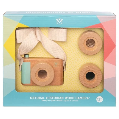 Manhattan Toy Natural Historian Wooden Camera Pretend Time Play With Clear, Green And Kaleidoscope Lenses - Image 2